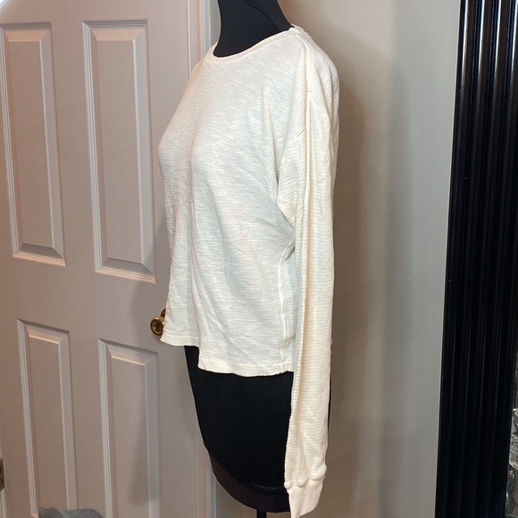 Re/Done Originals LS Thermal Tee Shirt in Vintage White Round neck NWOT Small - Picture 5 of 10